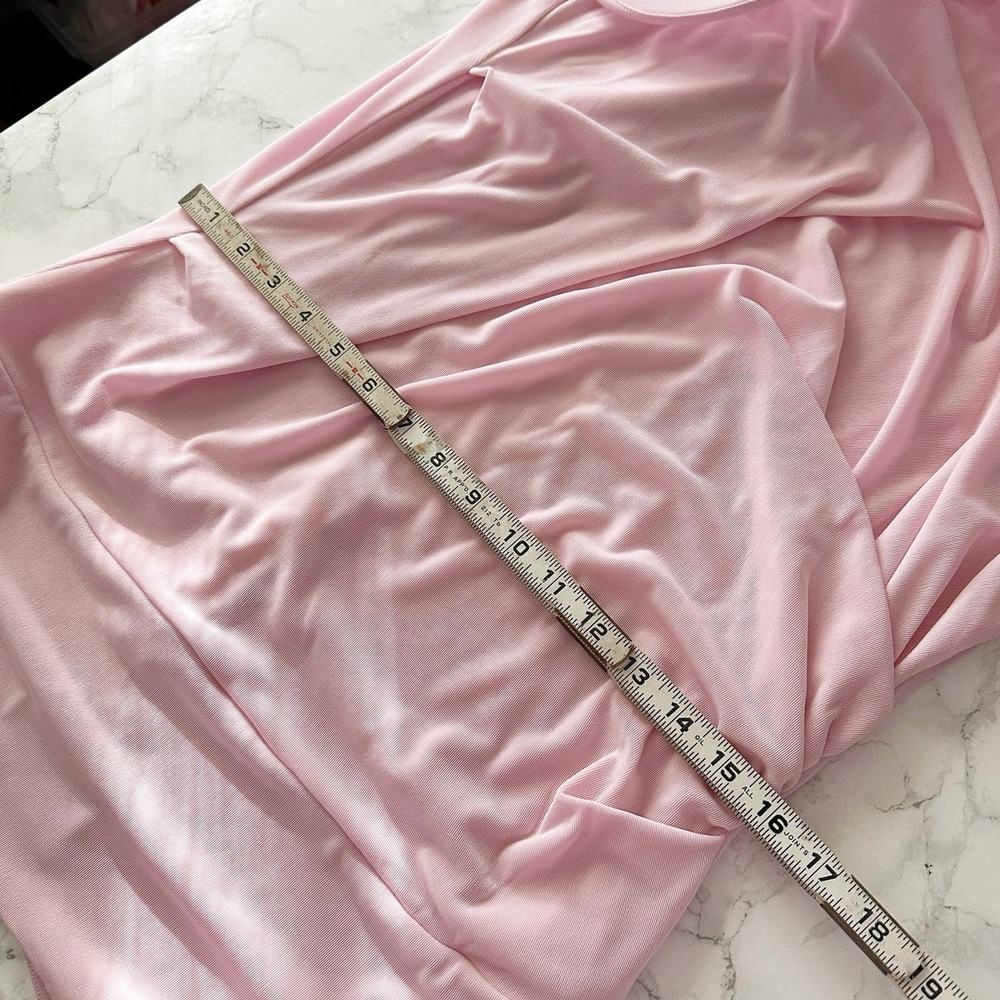 Mare Mare X Anthro Pink Sleeveless Mini Dress Shaped Flounce Hem women's XLp NEW - Picture 9 of 10